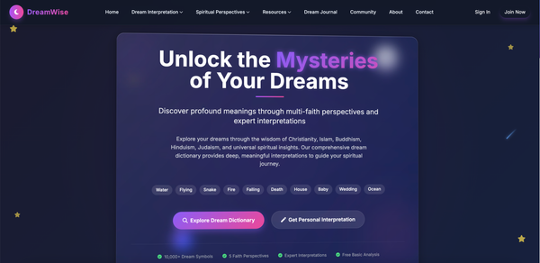 DreamWise: A Comprehensive Multi-Faith Dream Interpretation Platform